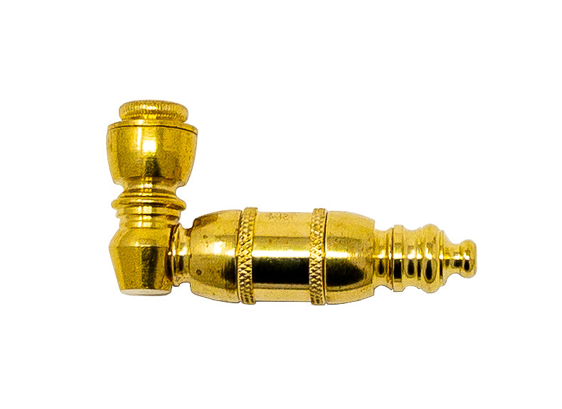 Metal Pipe with chamber - AMERICAN MADE - Brass, Anodized or Nickel Plated