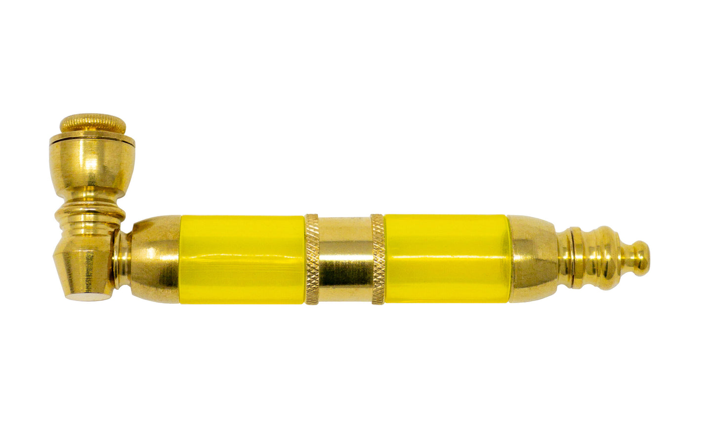 Metal Pipe with chamber - AMERICAN MADE - Brass, Anodized or Nickel Plated M-27