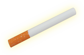 Glass Cigarette Bat 2.25" Single or Case BAT-9
