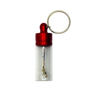 Snuff bullet with spoon on a key ring BUL-12