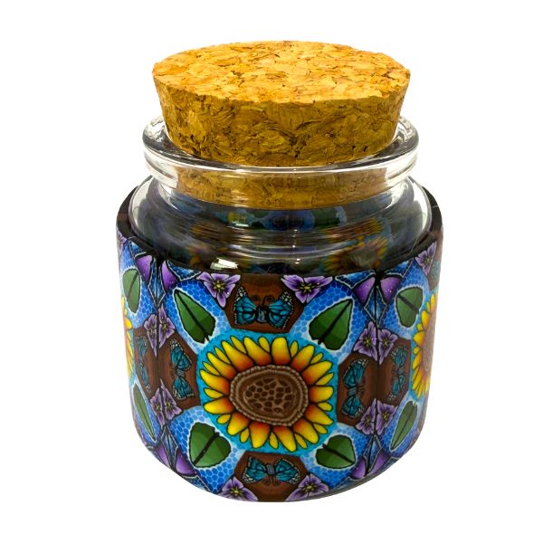 Milli Fury Fimo Glass Jar Screw Top Lid JAR-11
