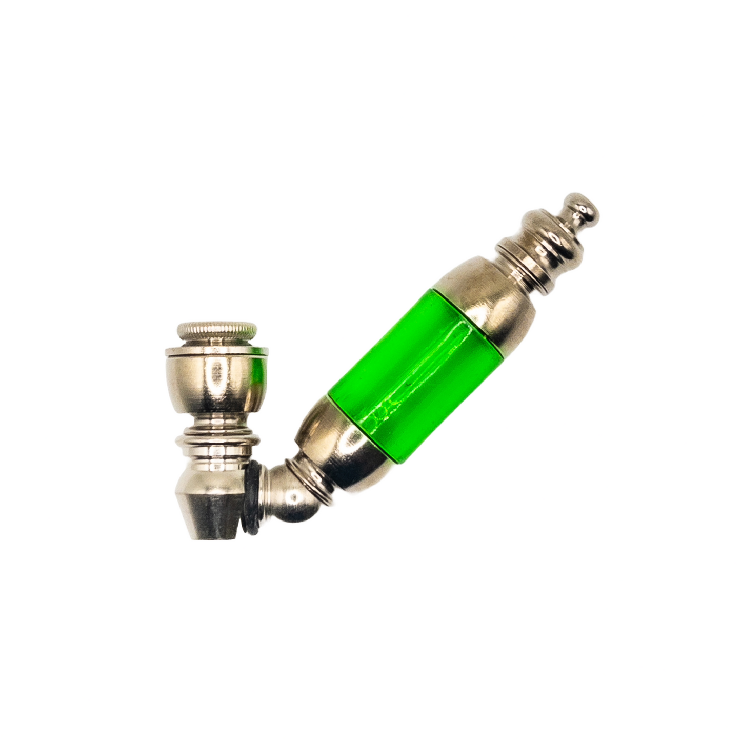 Metal Pipe with chamber - AMERICAN MADE - Nickel Plated M-28N