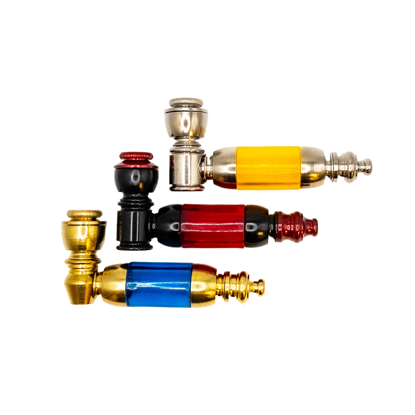 Metal Pipe with chamber - AMERICAN MADE - Brass, Anodized or Nickel Plated M-29