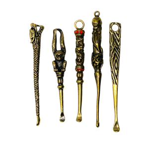 Brass snuff spoon with assorted designs SP-9