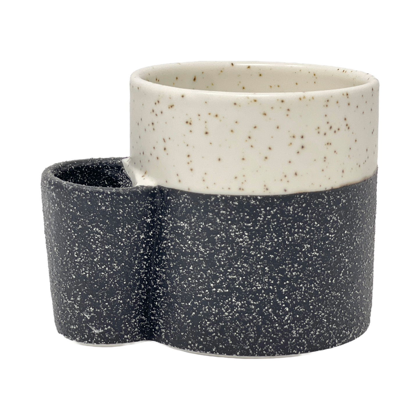 Palo Santo Ceramic Holder that holds matches (Black & Tan) PS-3