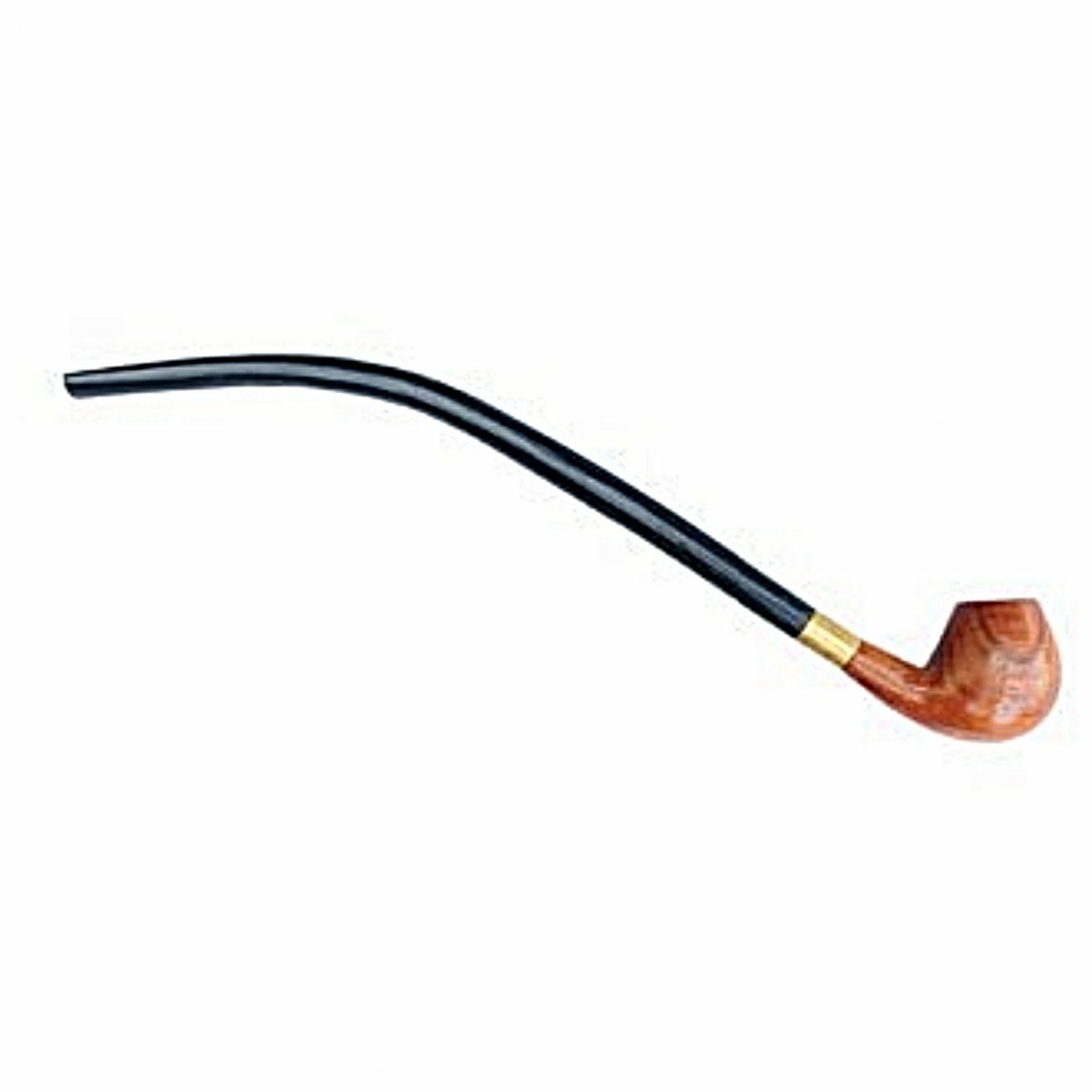 Handcarved Wood & Brass Gandalf Pipe - Dark Wood GP-8