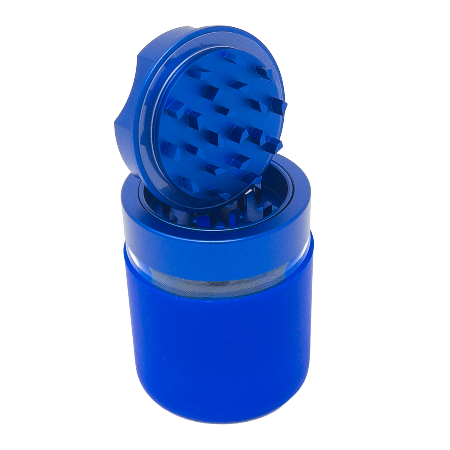 Glass Herb Grinder with screen, 60mm
