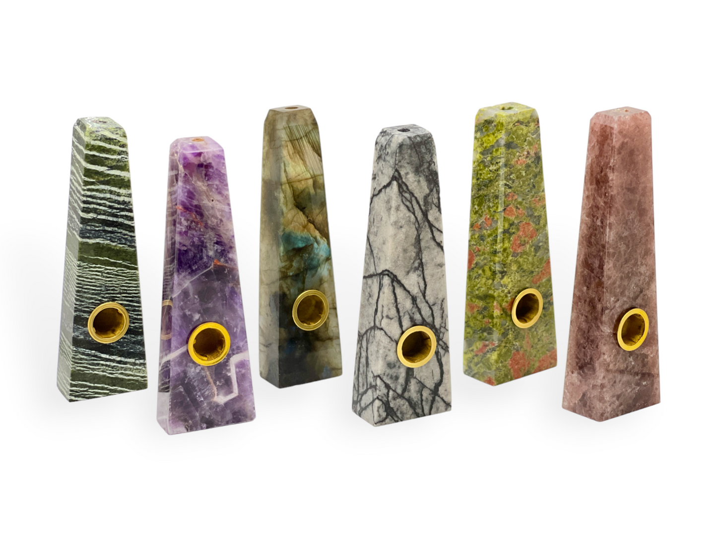 Strawberry Quartz Flat Crystal Pipe CP-7 FLAT