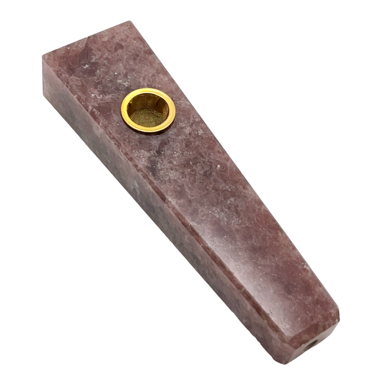 Strawberry Quartz Flat Crystal Pipe CP-7 FLAT