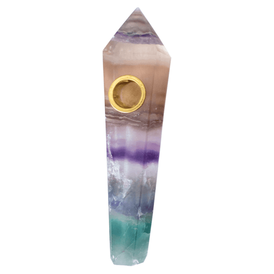 Rainbow Fluorite Crystal Pipe