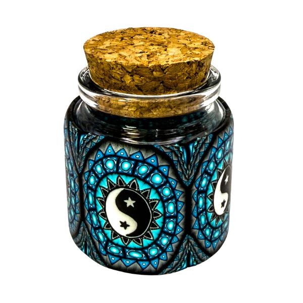 Milli Fury Fimo Glass Jar Screw Top Lid JAR-11