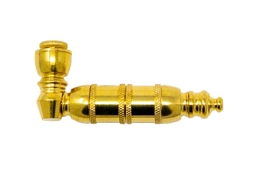 Metal Pipe with chamber - AMERICAN MADE - Brass, Anodized or Nickel Plated