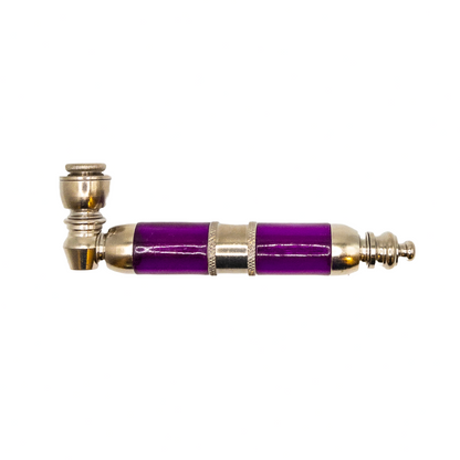 Metal Pipe with chamber - AMERICAN MADE - Brass, Anodized or Nickel Plated M-27