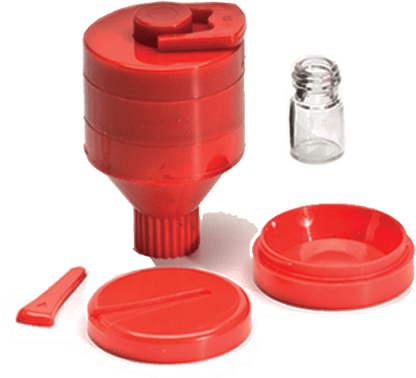 Plastic Pill Mill with glass Vial PMILL-2