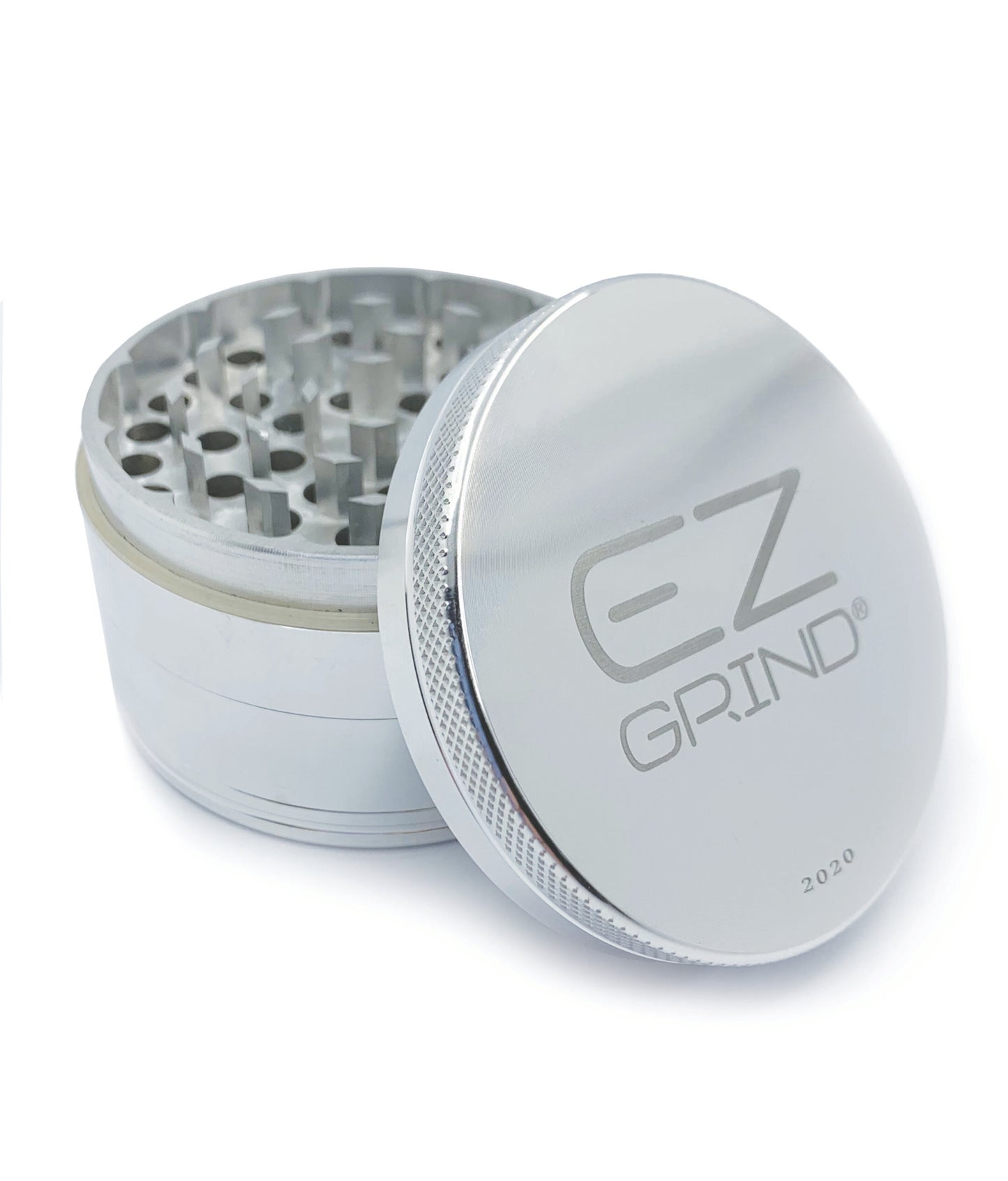 EZ Grind Herb Grinder Silver 4 piece