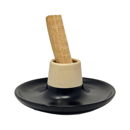 Palo Santo Ceramic Holder (Black) PS-1