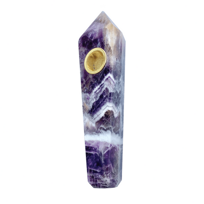 Amethyst Pointed Crystal Pipe CP-6