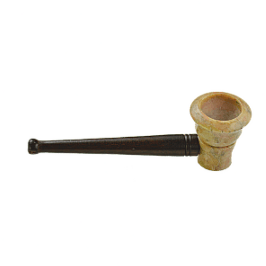 Wood Pipe with stone bowl