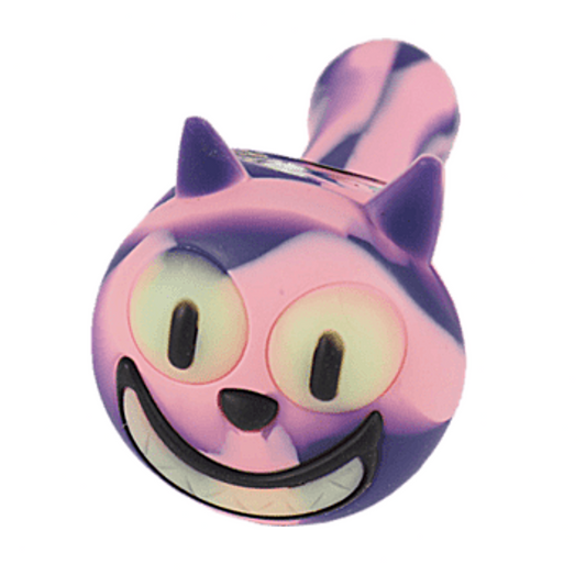 Silicone Pipe - Cheshire Cat *Glows*