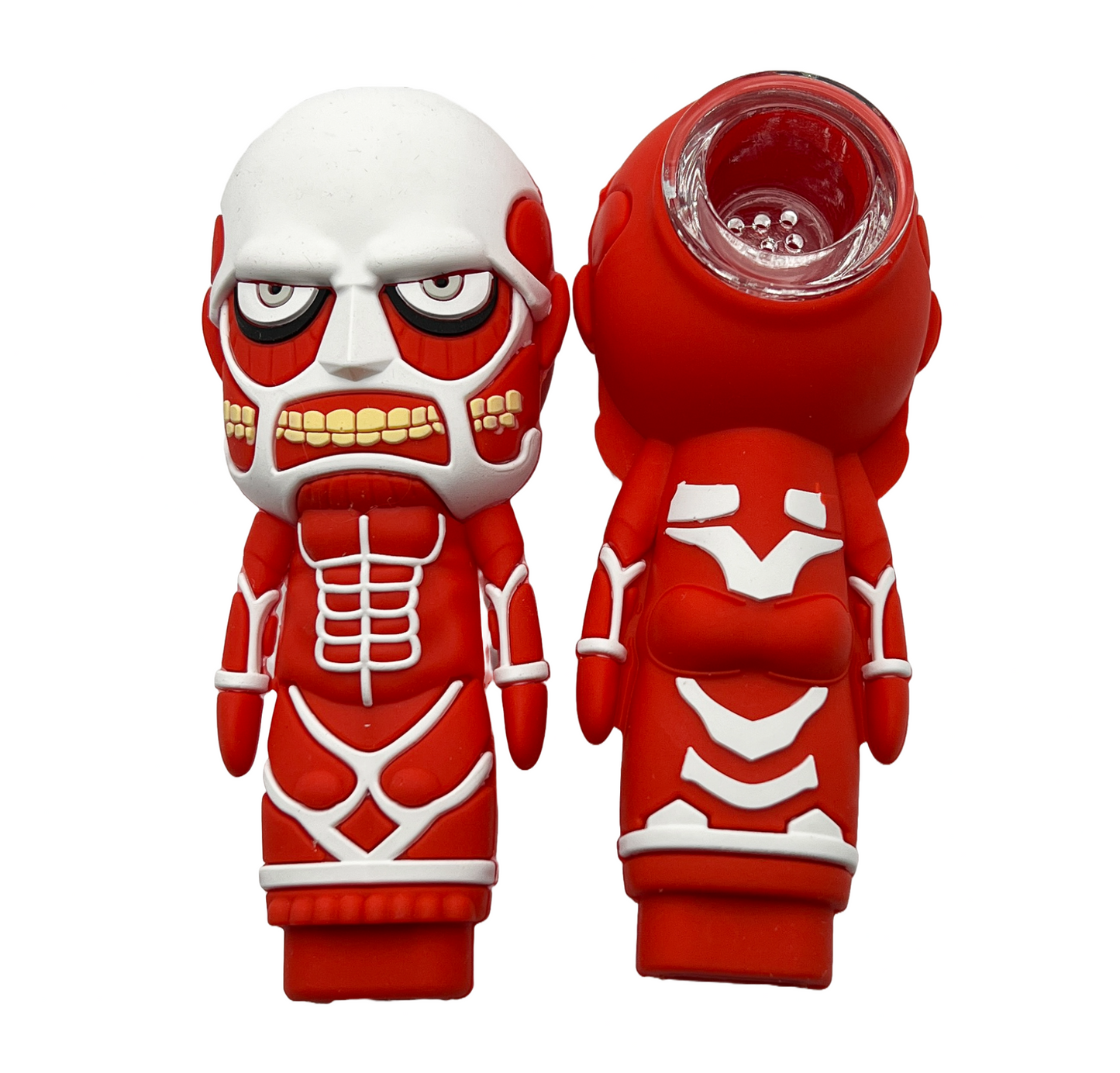 Silicone Pipe - Attack on Titan  - Red and Grey