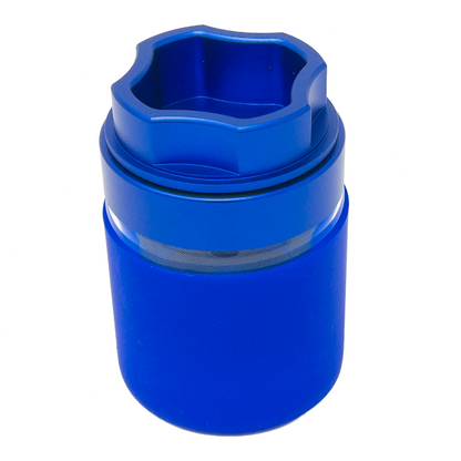 Glass Herb Grinder with screen, 60mm