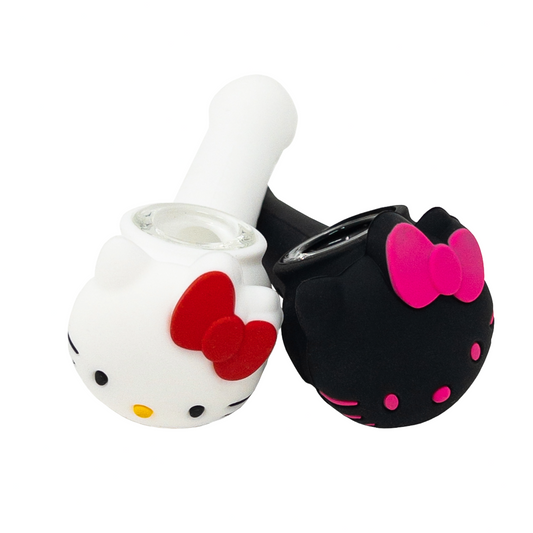 Silicone Hand Pipe - Hello Kitty