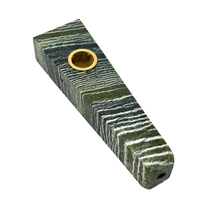 Green Zebra Jasper Crystal Pipe CP-20