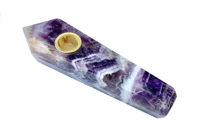 Amethyst Pointed Crystal Pipe CP-6