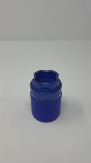 Glass Herb Grinder with screen, 60mm