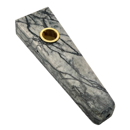 Spiderweb Jasper (Black Webstone) Crystal Pipe CP-21